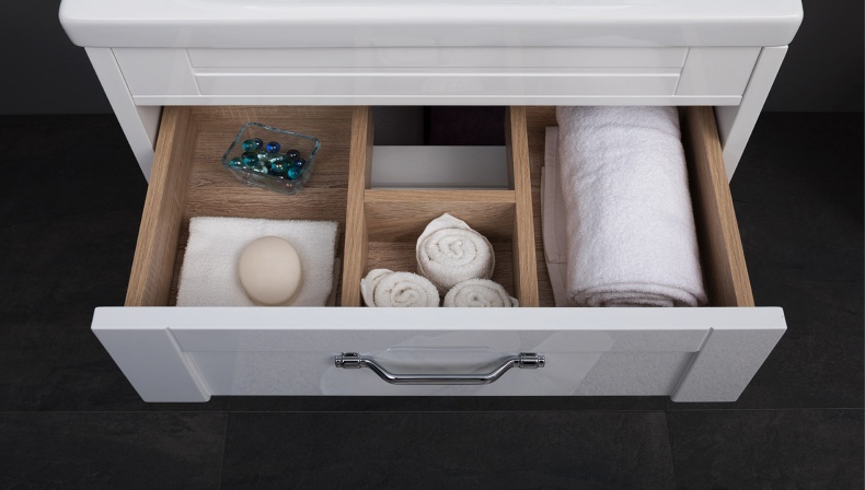 Мебель для ванной Aquanet Денвер 80 белый глянец - 14