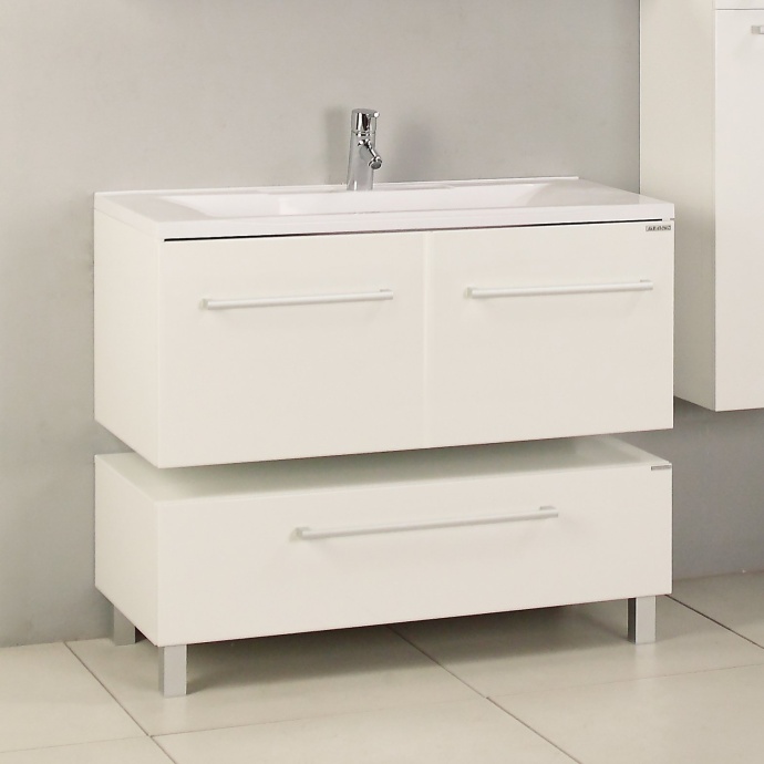 Тумба под раковину Aquaton Мадрид 100 белый 1A128001MA010 - 3