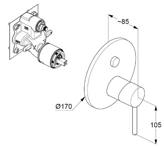 Душевой комплект Kludi Bozz 7 в 1 386400576 - 1