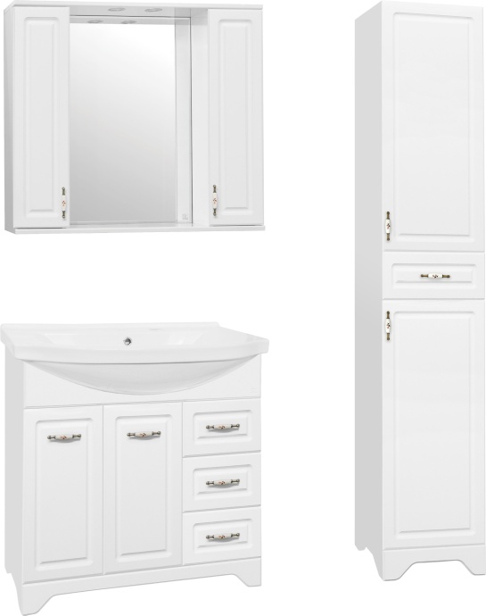 Зеркало-шкаф Style Line Олеандр-2 90 см  ЛС-00000242 - 2