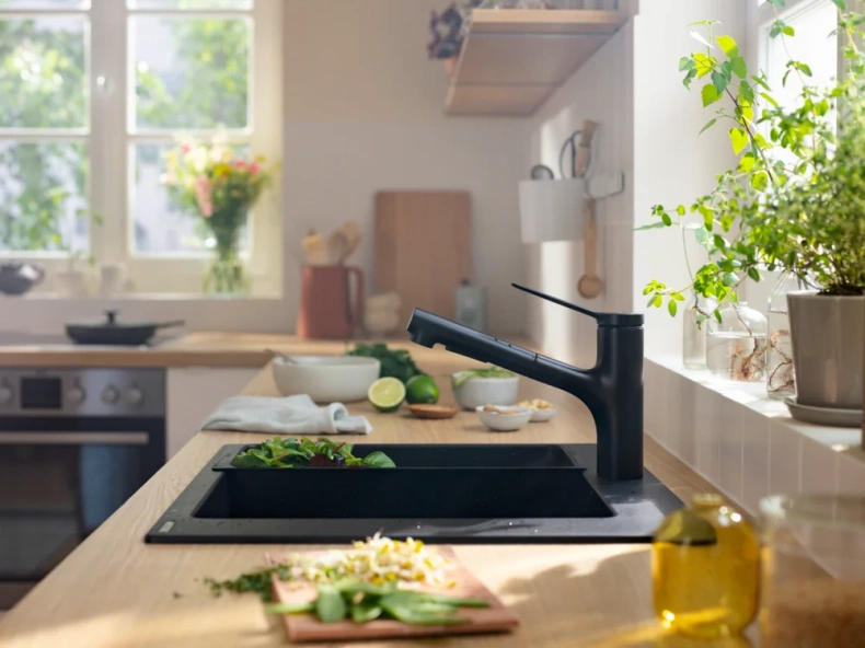 Смеситель для кухни Hansgrohe Zesis M33 с вытяжным душем черный матовый 74800670 - 2