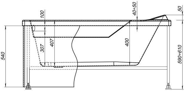 Панель фронтальная L130 H54 У  243722 - 1