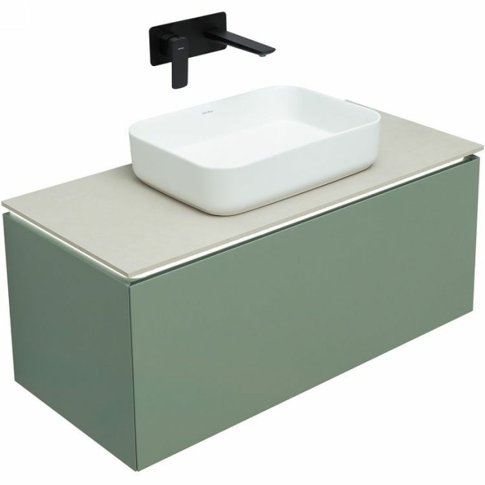 Тумба под раковину Allen Brau Infinity 100 серо - зеленый матовый 1.21004.CGM - 2