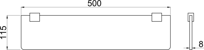 Полка Allen Brau Infinity 6.21012-00 50 см, хром - 1