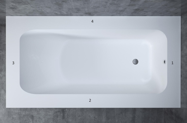 Ванна из искусственного камня Salini Orlando 190x100 102024M S-Stone, матовый - 6