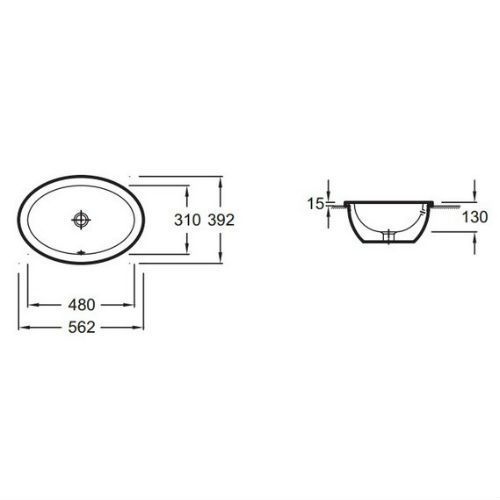 Раковина Jacob Delafon Vox EYH102 56 см EYH102-00 - 1