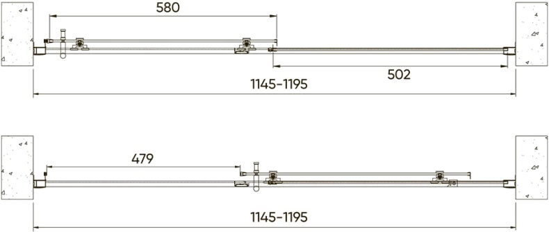 Душевая дверь Veconi Vianno 120, черный  VN72B-120-01-C4 - 1