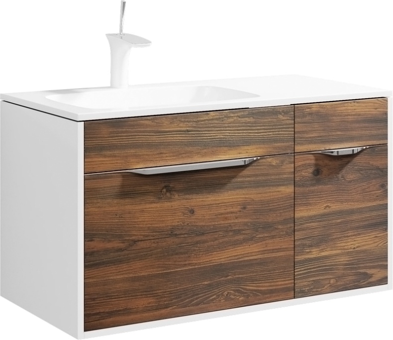 Мебель для ванной Aqwella 5 stars Malaga 90 L крафт темный - 3