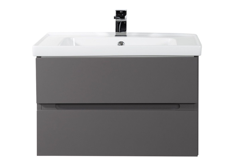 TECHNO База под раковину подвесная с двумя выкатными ящиками, Смоки софт AM-Techno-900-2C-SO-ZB815 - 1