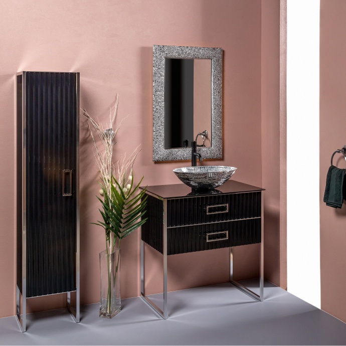 Зеркало Armadi Art NeoArt Aura 60 серебро с подсветкой 538 - 1