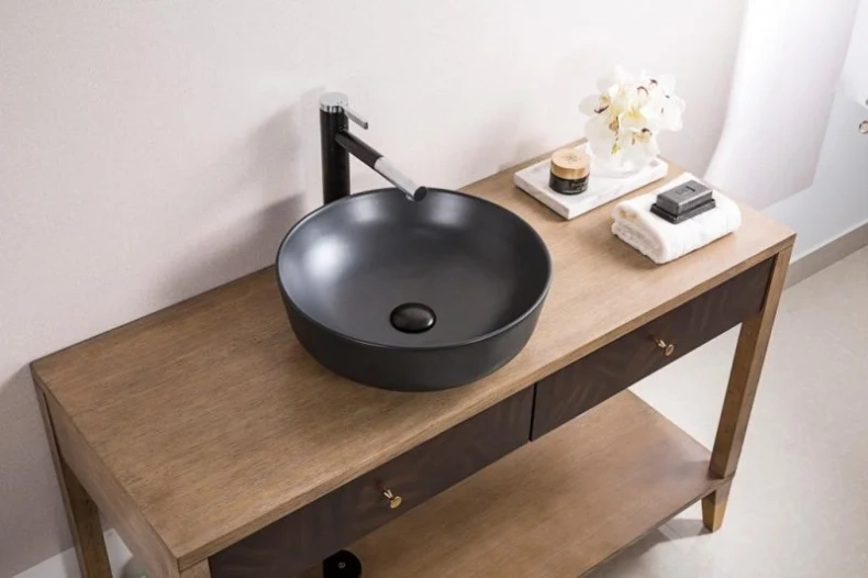 Накладная раковина BelBagno 41 см черный матовый  BB1315-H301 - 1