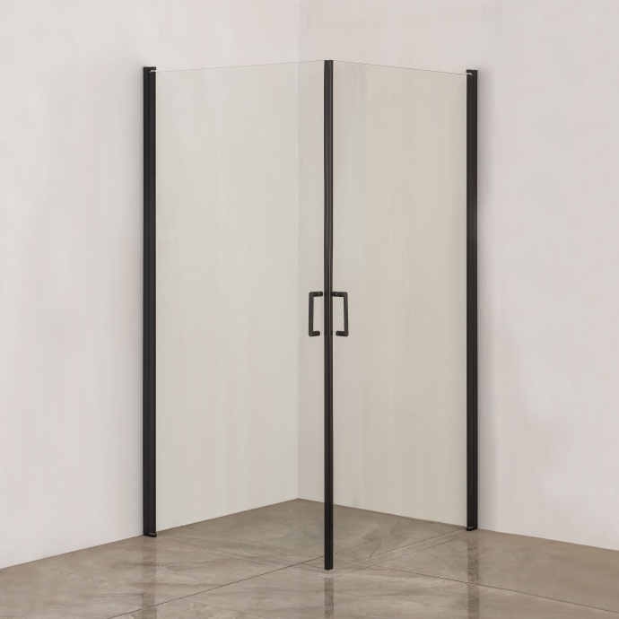 Душевой уголок Orange E04 100TB 100х100, профиль черный E04-100TB - 1