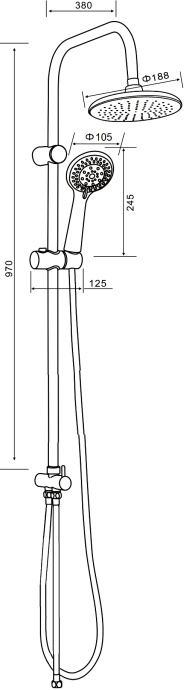 Душевая стойка STWORKI Копенгаген KP-06cr - 6