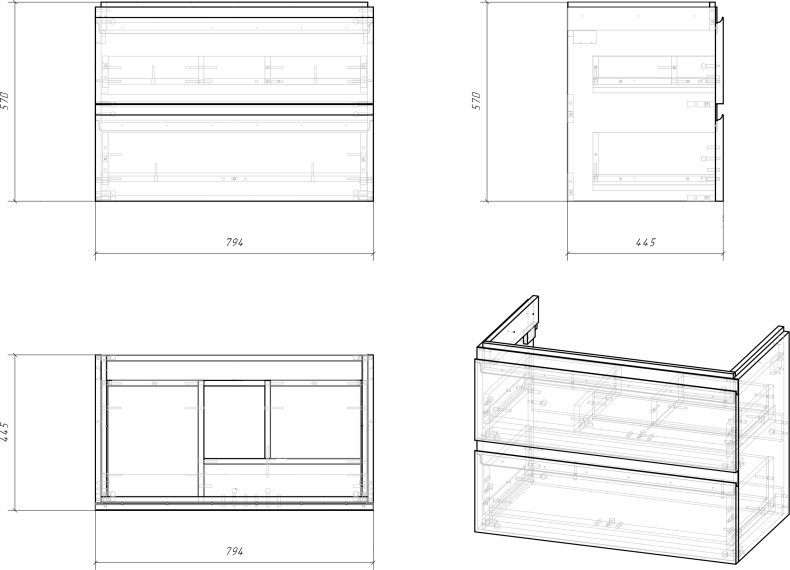 Мебель для ванной Cersanit Moduo 80 - 3