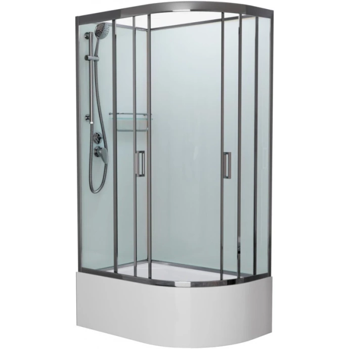 Душевая кабина Frank Brilliant 120х80 левая хром стекло прозрачное 188009 - 0