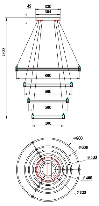 Подвесной светильник Stilfort Tooring 4006/02/04P - 2