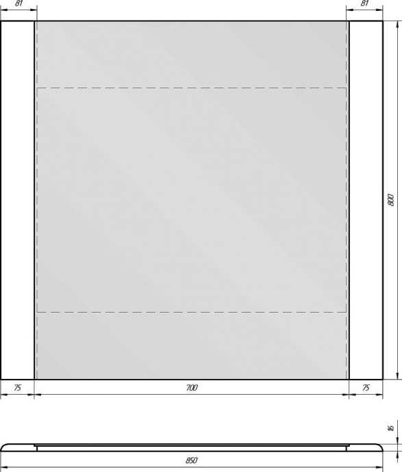 Зеркало в ванную Dreja.eco Uni 85 см  99.9006 - 3