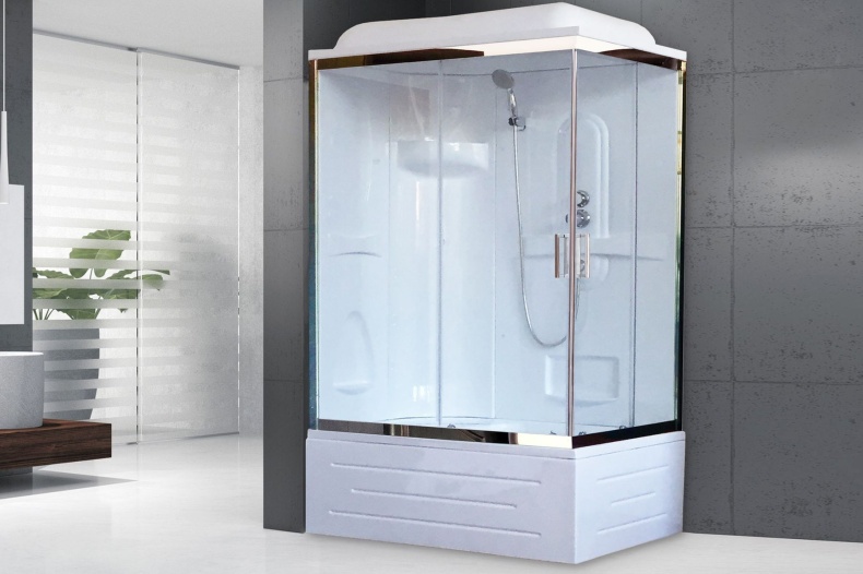 Душевая кабина Royal Bath BP 100x80 L профиль белый стекло прозрачное RB8100BP1-T-L - 1