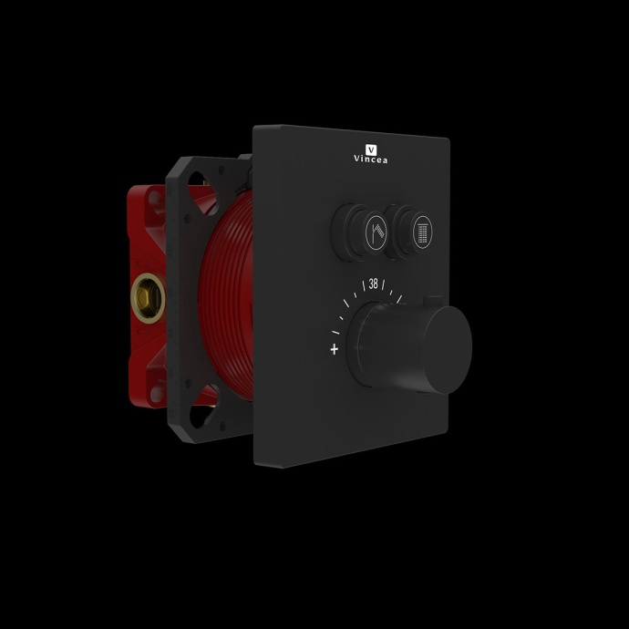 Смеситель для душа Vincea термостатический черный VSCV-321TMB - 0