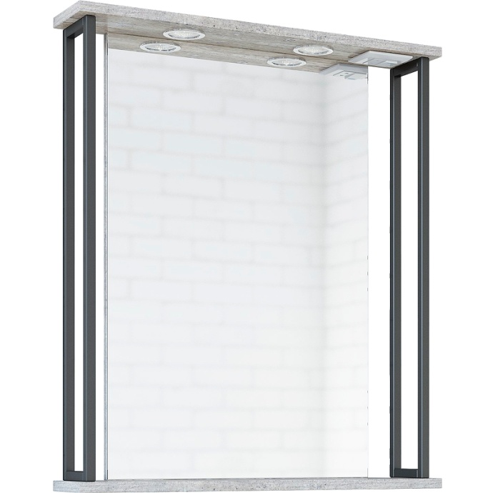 Зеркало Sanflor Бруклин 60 бетон пайн экзотик  С08253 - 0