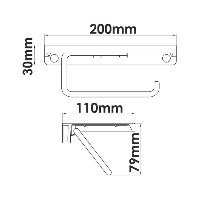 Держатель туалетной бумаги с полочкой WasserKRAFT золото K-1725 - 1