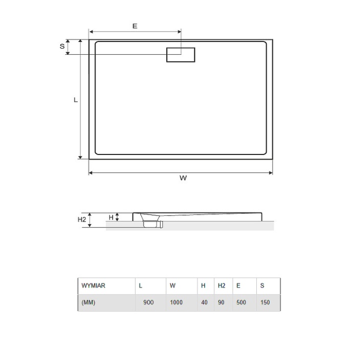 Поддон для душа Excellent Zero 100х90 белый BREX.1203.100.090.WHN - 4