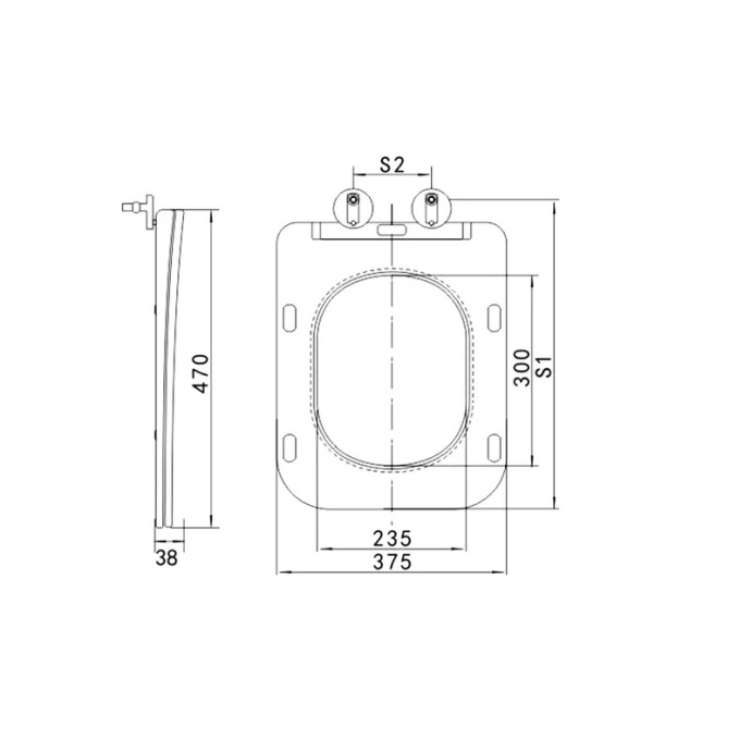 Крышка-сиденье Grossman белое 49GR40S - 3