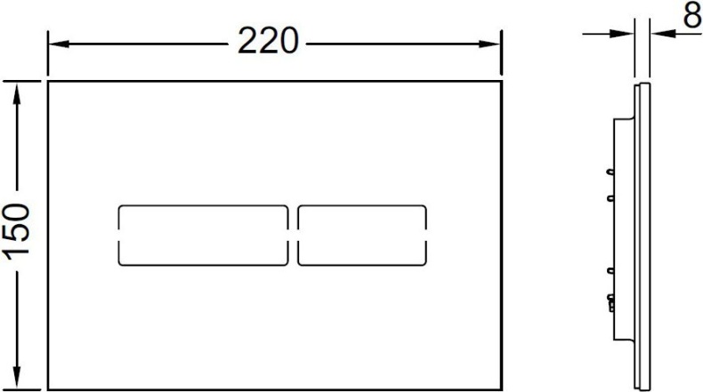 Кнопка смыва TECE Lux Mini 9240960 сенсорная белая - 7