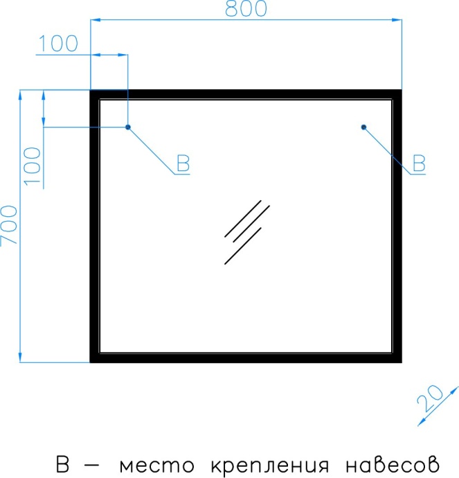 Зеркало Style Line Лофт 80 бетон ЛС-000010024 - 4
