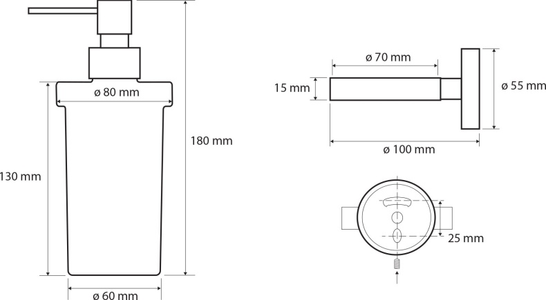 Дозатор Bemeta Dark 104109010 - 1