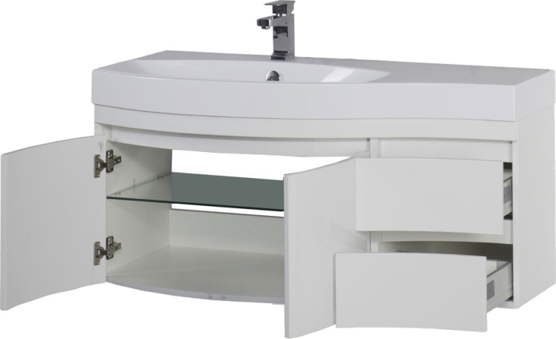 Тумба с раковиной Aquanet Опера 2-115  белая L 169613 - 4