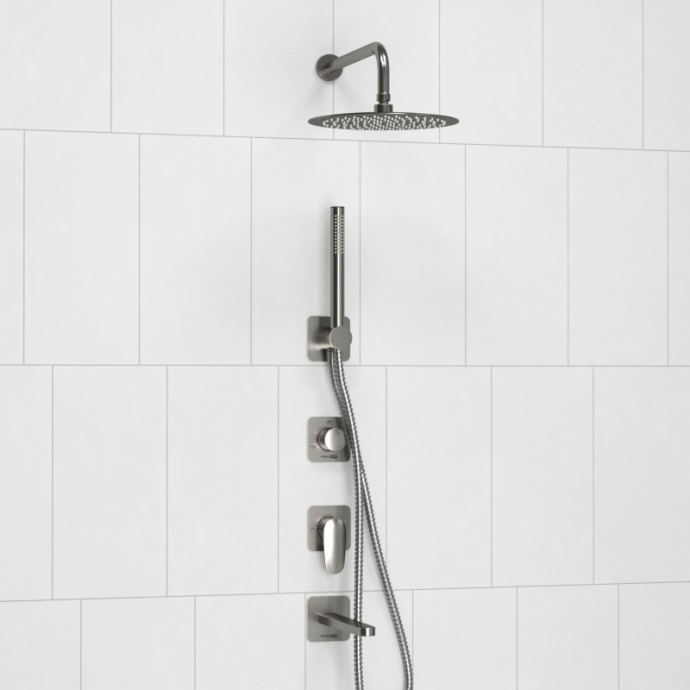 A1451.273.274.097.121.275.100.276 Встраиваемый комплект для ванны с верхней душевой насадкой, лейкой - 1