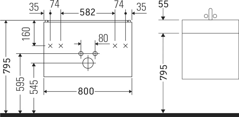 Тумба для комплекта Duravit XBase 80 белая XB619001818 - 2