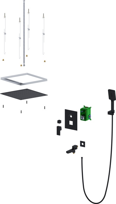 Душевой комплект Timo Selene SX-2039/03SM черный - 5