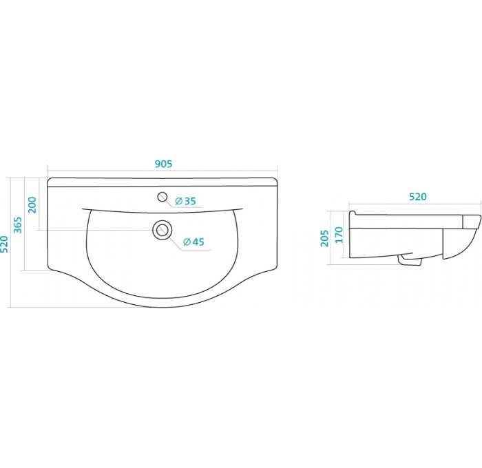 Раковина Santek Эльбрус 90 1.WH11.0.790 - 5