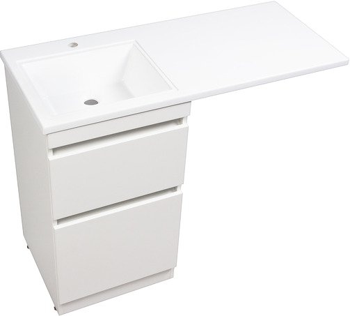 Тумба с раковиной Style Line Даллас 120 Люкс Plus напольная, белая - 11