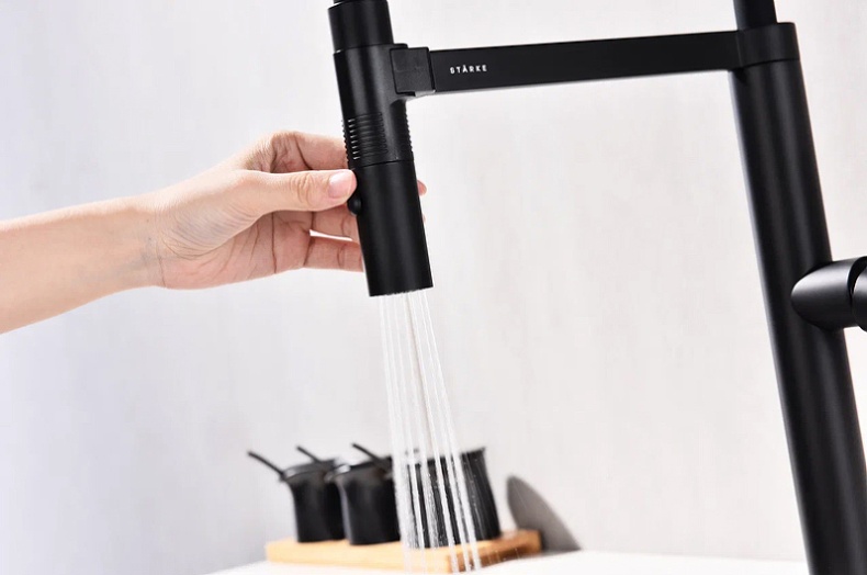 Смеситель для кухни Paulmark Leader черный матовый Le214101-401 - 10