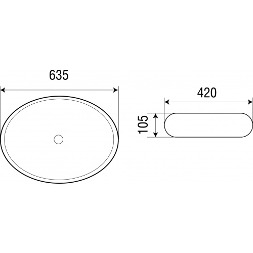 Раковина накладная Weltwasser WW ELBACH 3075 63.5 белый  10000003869 - 1