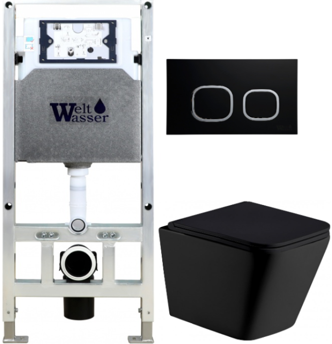 Комплект Weltwasser AMBERG 506 ST + GELBACH 004 MT-BL + AMBERG RD-BL  10000006867 - 0