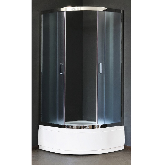 Душевой уголок Royal Bath 90х90 профиль хром стекло матовое RB90СK-C-CH - 0