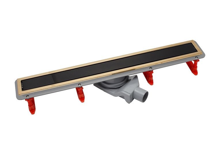 Душевой лоток Pestan Confluo Premium Black Glass Line 750 Gold 13100117 - 0