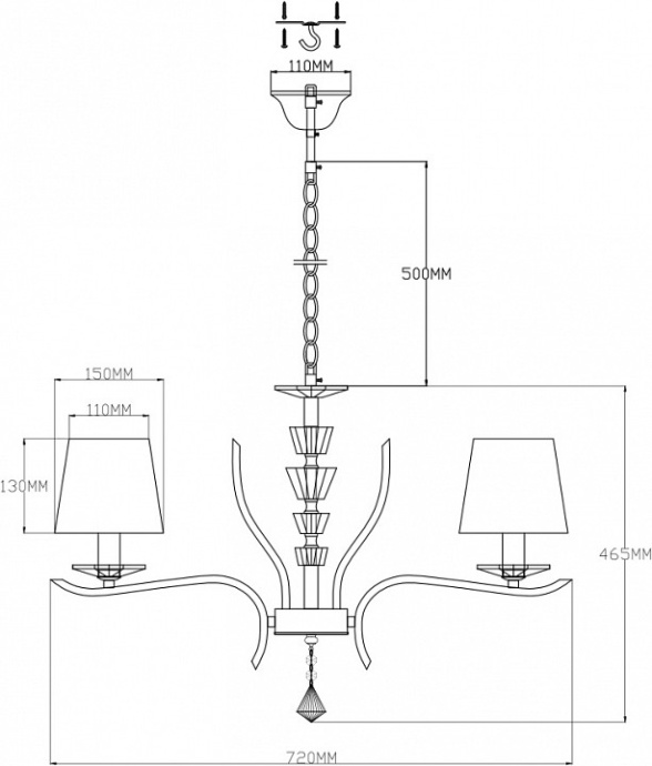 Подвесная люстра Moderli Silvestor V2551-5P - 1