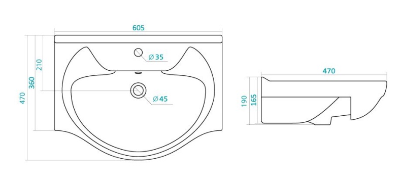 Раковина мебельная Onika Santek Байкал 60 белый  1WH109652 - 3