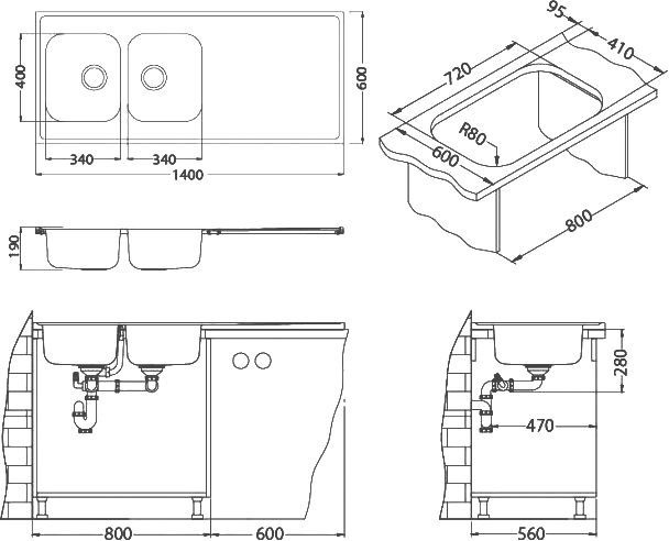 Мойка кухонная Alveus Classic Pro 110 1132129 - 5