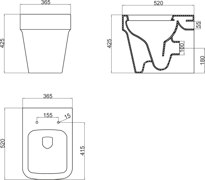Унитаз приставной BelBagno Marco - 1