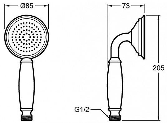 Душевая лейка Jacob Delafon Louise E24366-CP - 1