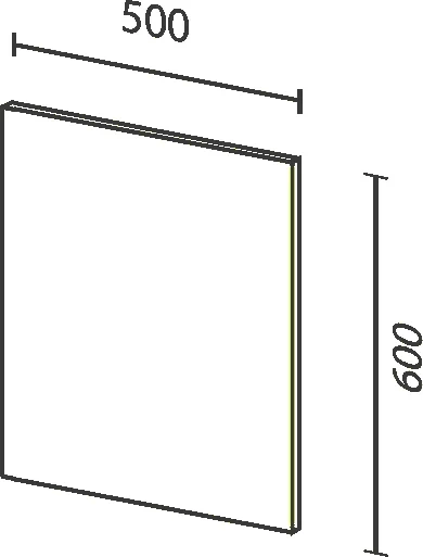 Зеркало Sanvit Панорама 50 с подсветкой черный zpan50bl - 1