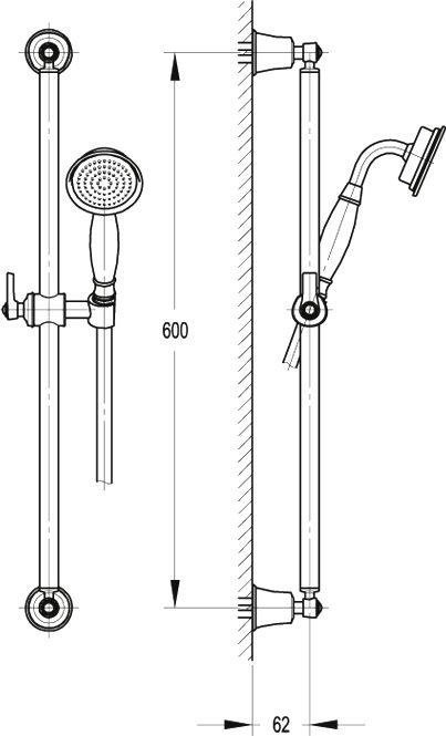 Душевой гарнитур Cezares Liberty F SD 01 LIBERTY-F-SD-01 - 2