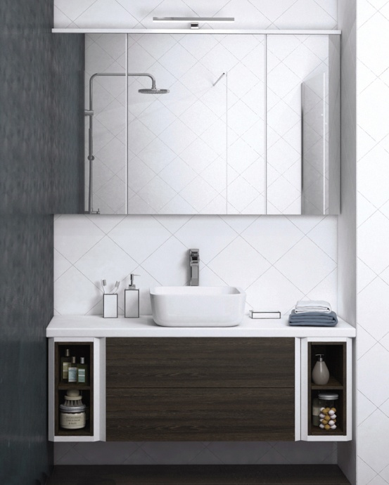 Тумба с раковиной Акватон Брук 120 (20+80+20) дуб феррара - 1