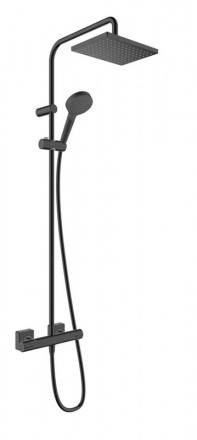 Душевая стойка Hansgrohe Vernis Shape 26286670 Showerpipe 230 1jet с термостатом, черный - 0